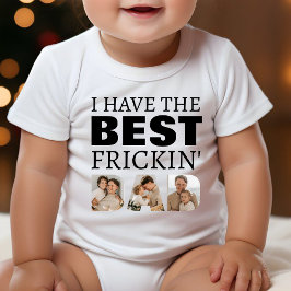 Ich habe die beste Frickin Vater FotoCollage Baby Strampler
