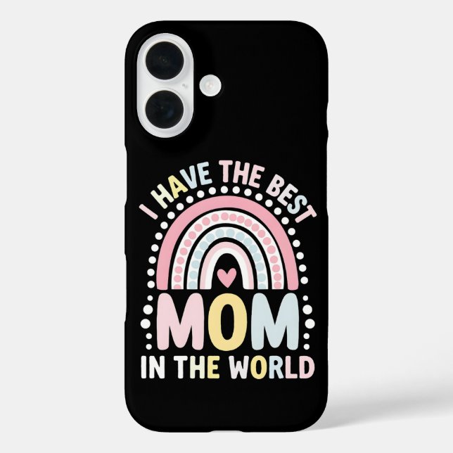 Ich habe die beste Mama in der Welt Boho Regenboge Case-Mate iPhone Hülle (Rückseite)