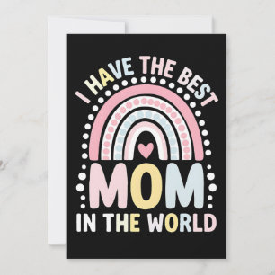 Ich habe die beste Mutter der Welt Boho Regenbogen Einladung
