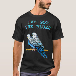 Ich habe die Blues Blue Parakeet Budgie Grafik de T-Shirt