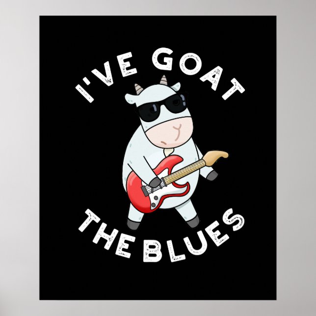 Ich habe die Blues Funny Animal Pun Dark BG Poster (Vorne)