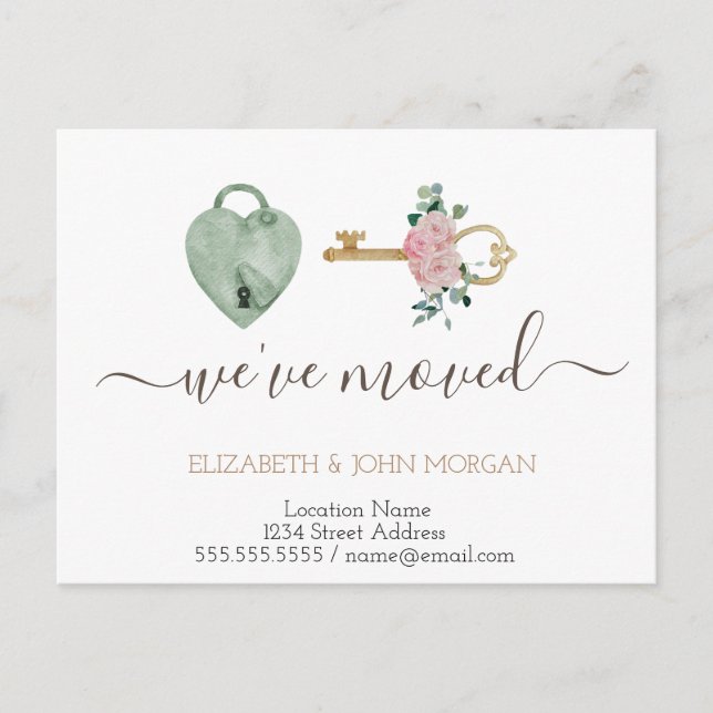 Ich habe die Blume für Schlüsselanhänger geändert  Ankündigungspostkarte (Vorderseite)