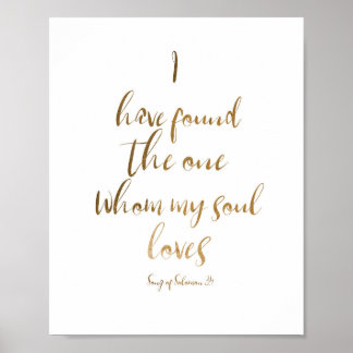 Ich habe die eine Hochzeitssignatur-Verse gefunden Poster