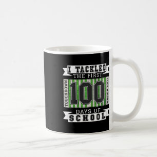 Ich habe die ersten 100 Tage der Schule - Fußball Kaffeetasse