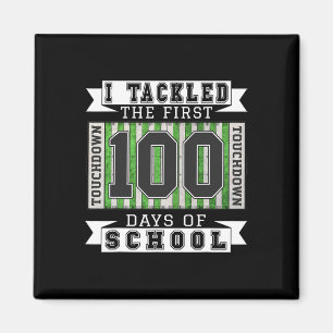 Ich habe die ersten 100 Tage der Schule - Fußball Magnet