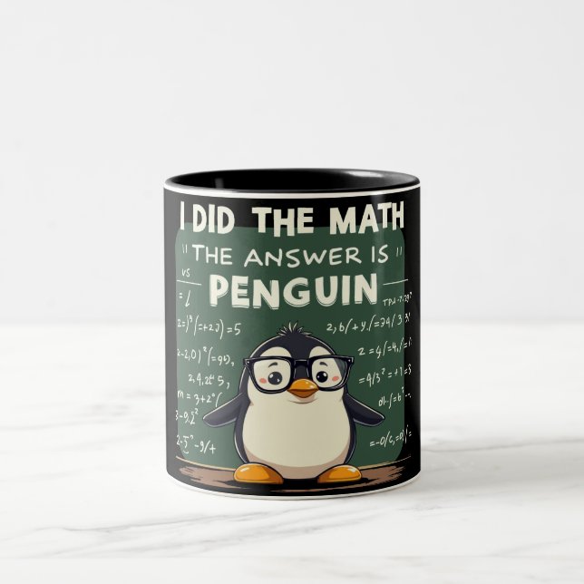 Ich habe die Mathematik gemacht Zweifarbige Tasse (Mittel)