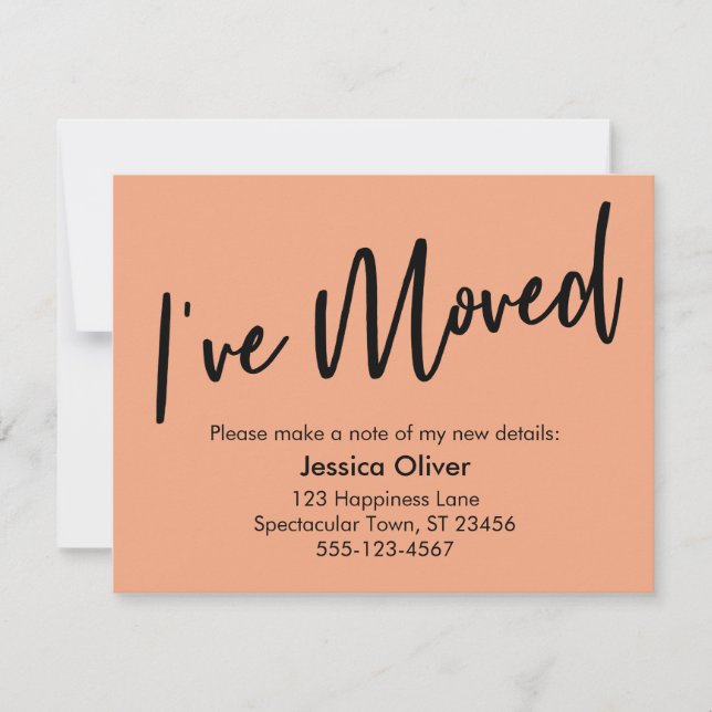 Ich habe die moderne Lachskarte für Handschriften  Einladung (Vorderseite)