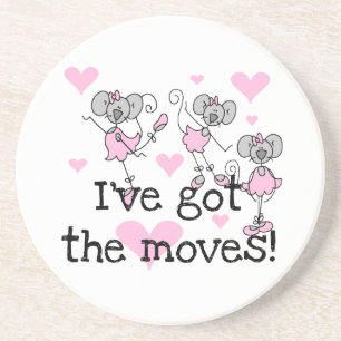 Ich habe die Moves Ballerina T-Shirts und Geschenk Sandstein Untersetzer