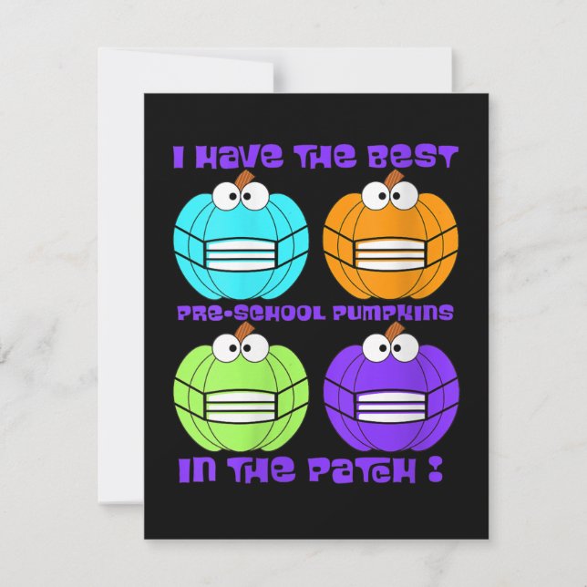 Ich habe die Niedlichste und beste Vorschule für F Mitteilungskarte (Vorderseite)