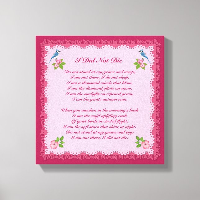 Ich habe die Print-Leinwand nicht Die Leinwanddruck (Vorderseite)