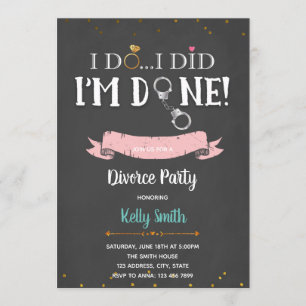 Ich habe die Scheidung Party Einladung