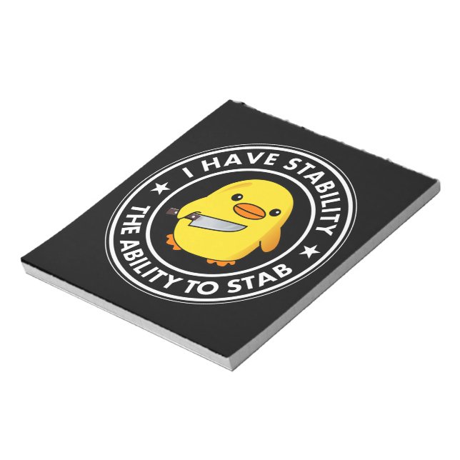 Ich habe die Stabilität, die ich mir leisten kann, Notizblock (Rotiert)