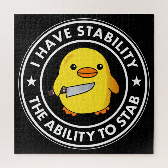 Ich habe die Stabilität, die ich mir leisten kann, Puzzle (Vertikal)