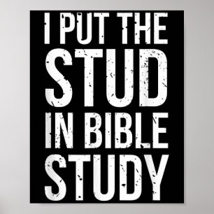 Ich habe die Studie in Bibelstudium Funny Christli Poster