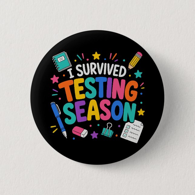 Ich habe die Testphase Schulhumor überlebt Button (Vorderseite)