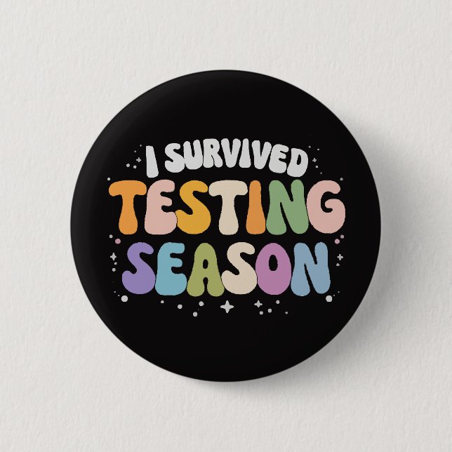 Ich habe die Testphase Schulhumor überlebt Button (Vorderseite)