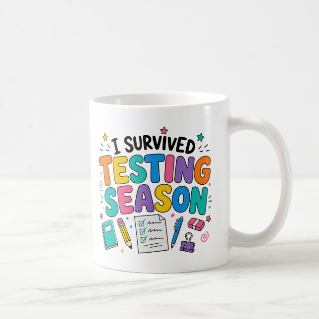Ich habe die Testphase Schulhumor überlebt Kaffeetasse (Rechts)