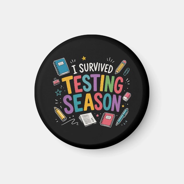 Ich habe die Testphase Schulhumor überlebt Magnet (Vorne)