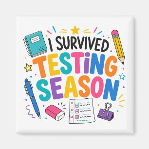 Ich habe die Testphase Schulhumor überlebt Magnet