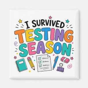 Ich habe die Testphase Schulhumor überlebt Magnet
