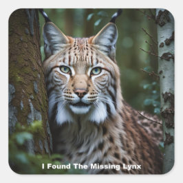 Ich habe die Vermissten Lynx-Aufkleber gefunden Quadratischer Aufkleber