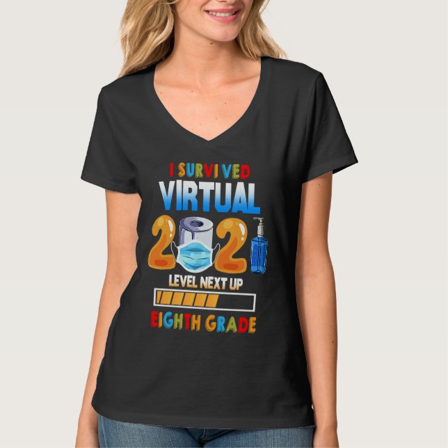 Ich habe die virtuelle 7. Klasse 2020 2021 Level U T-Shirt (Vorderseite)