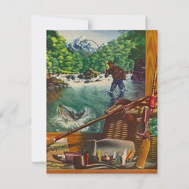 Ich habe die Zuhause zur Ankündigung von Fischerei (Vorderseite)