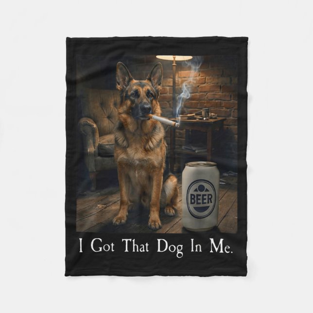 Ich habe diesen Hund in mir lustiger Deutscher Sch Fleecedecke (Vorderseite)