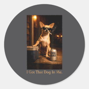Ich habe diesen Hund in mir lustiges Chihuahua-Rau Runder Aufkleber