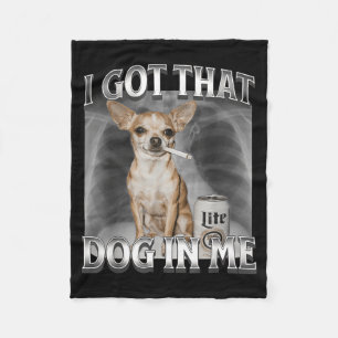 Ich habe diesen Hund in mir Lustiges Hunde-Meme Ch Fleecedecke