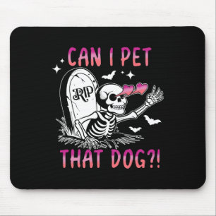 Ich habe diesen Hund Skelett Halloween gegessen Mousepad
