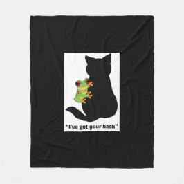 Ich habe dir den Rücken got Fleecedecke