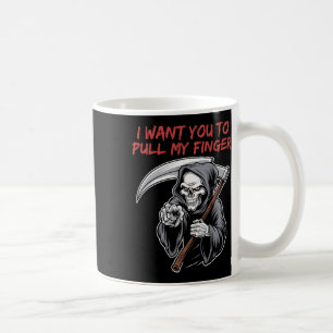 Ich habe dir Gewollt, mein Finger Grim Sensenmann  Kaffeetasse