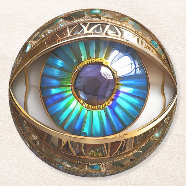 Ich habe dir mein drittes Auge Got Runder Pappuntersetzer (Vorderseite)