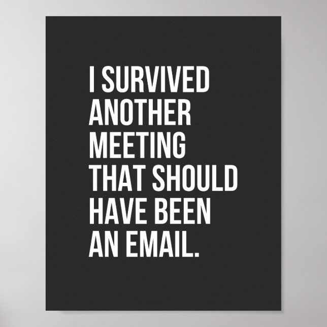 Ich habe ein anderes Treffen überlebt, das E-Mail  Poster (Vorne)