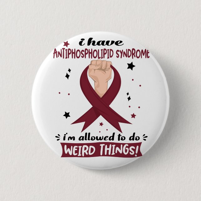 Ich habe ein Antiphospholipid-Syndrom, das mir erl Button (Vorderseite)