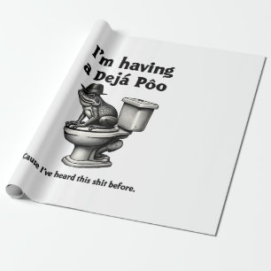 Ich habe ein Déjà Poo gehört, das vor dem Frosch Geschenkpapier