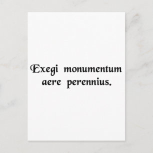 Ich habe ein Denkmal errichtet, das länger als ... Postkarte