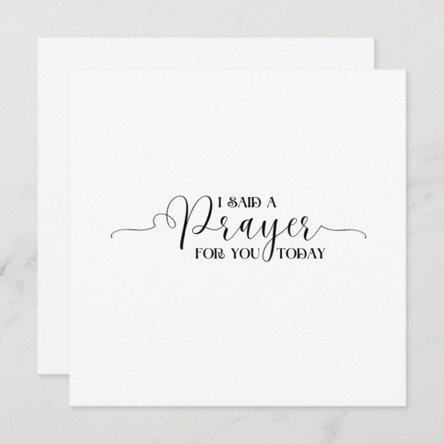 Ich habe ein Gebet für Sie heute Karte gesagt (Vorne/Hinten)