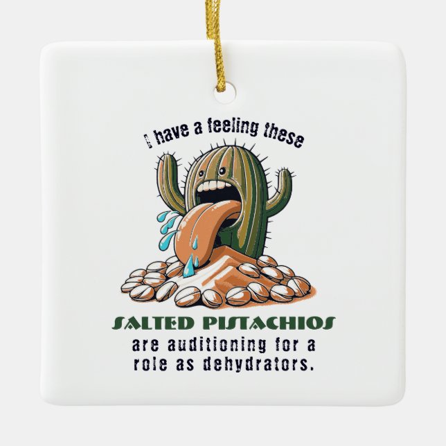 Ich habe ein Gefühl, diese salzigen Pistazien sind Keramikornament (Vorderseite)