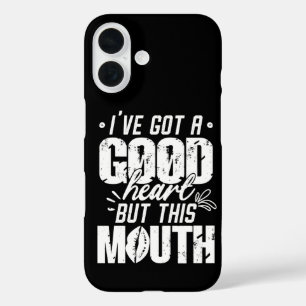 Ich habe ein gutes Herz, aber dieser Mund - Lustig iPhone 16 Hülle