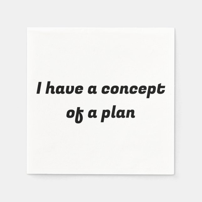 Ich habe ein Konzept für einen Plan Serviette (Vorderseite)