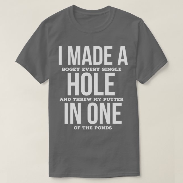 Ich habe ein Loch in einem gemacht T-Shirt (Design vorne)