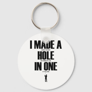 Ich habe ein Loch in einem lustigen Golf-Shirt gem Schlüsselanhänger