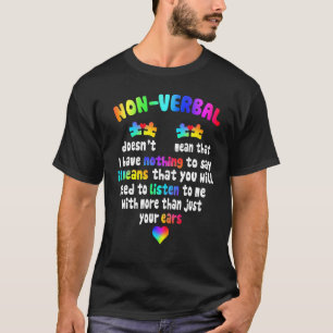 Ich habe ein nicht verbales Puzzle-Stück Neon-Past T-Shirt