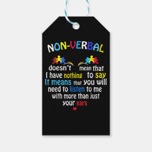 Ich habe ein nonverbales Autismus-Bewusstsein Puzz Geschenkanhänger