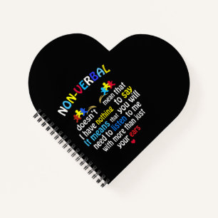 Ich habe ein nonverbales Autismus-Bewusstsein Puzz Notizbuch