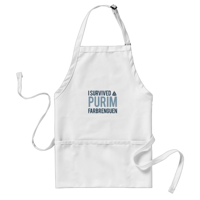Ich habe ein Purim-Gewebe überlebt Schürze (Vorne)