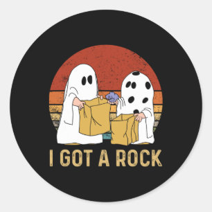 Ich habe ein Rock-Shirt Halloween-Süßigkeiten oder Runder Aufkleber