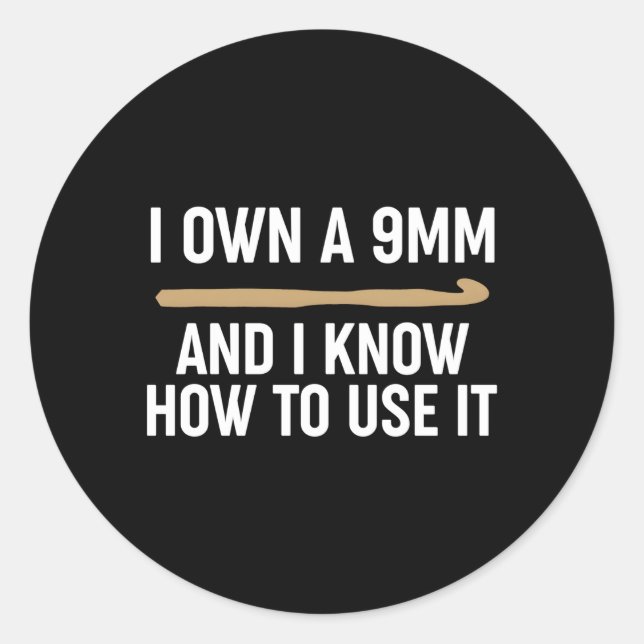 Ich habe eine 9 mm große Fläche und weiß, wie man  Runder Aufkleber (Vorderseite)